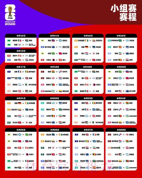 2026世界杯比赛时间今日